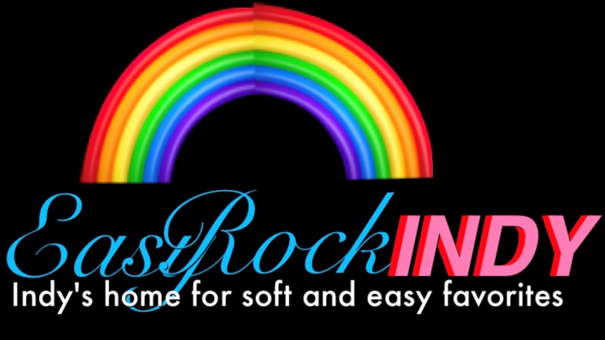 The Easy Rock Indy logo with a rainbow on a black background.